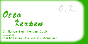 otto kerpen business card