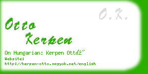 otto kerpen business card